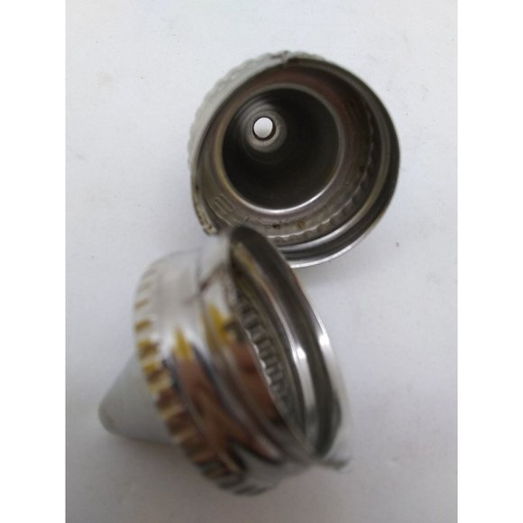 Vintage Retro set of 2 GEMCO USA  Oil & Vinegar yellow glass cruet bottles READ - Picture 9 of 12